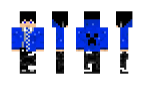 в синей кофте