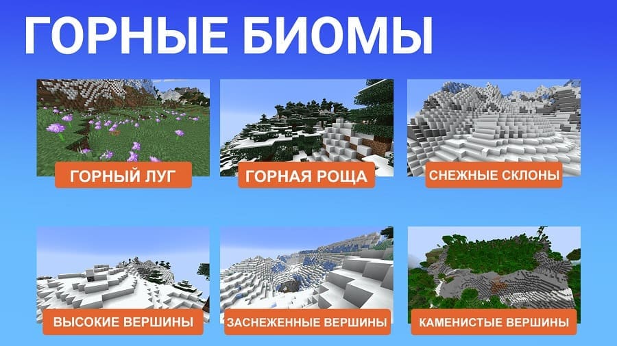 Новые горные биомы Minecraft