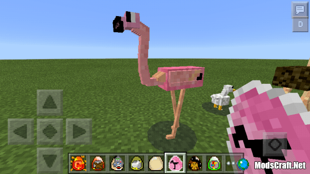 Скриншот фламинго в Майнкрафт