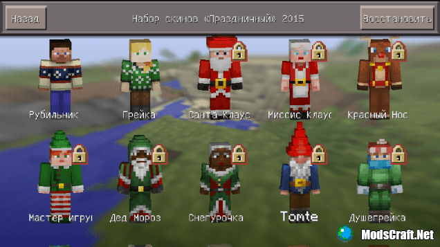 A skin pack is new in the Minecraft update 0.13.1