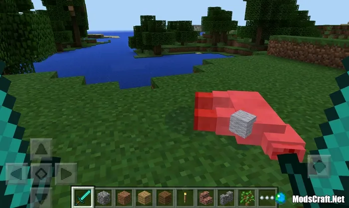 Two diamond swords held in both hands