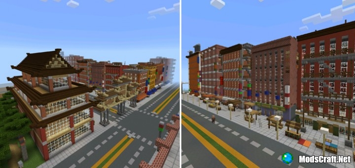 Самая большая карта для Minecraft - Greenfield (город ...