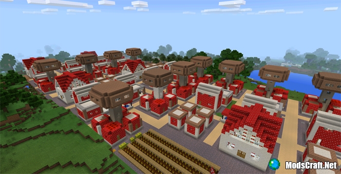 Карта Mushroom Village Творчество  Карты для Minecraft PE