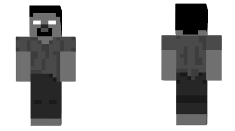 Minecraft Skin Black Herobrine, HD Png Download - 804x642