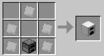 Crafting recipe for the Iron Furnace — a faster version of the standard furnace