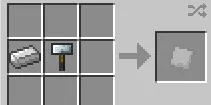 Crafting an Iron Plate, required for machines and tools