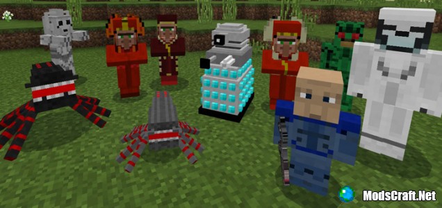Мод Doctor Who Mobs Pack Addon 1.2/1.1