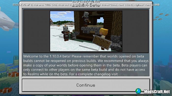 Minecraft Beta 1.10.0.4 - что нового?