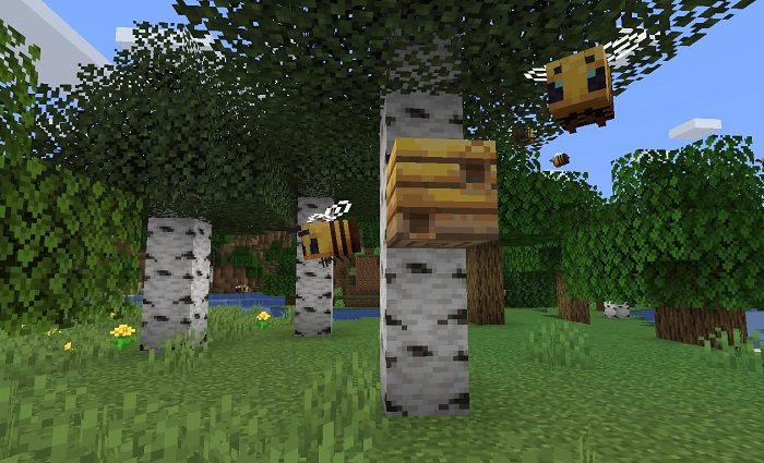 Пчёлы в Minecraft!