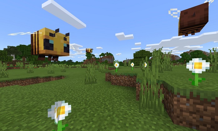 Bees in Minecraft Bedrock (PE)