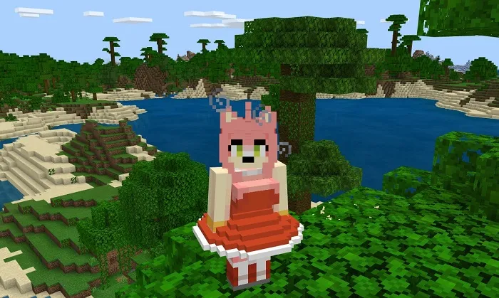 Detailed anime girl skin