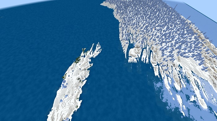 Scale Map of the Earth in Minecraft 