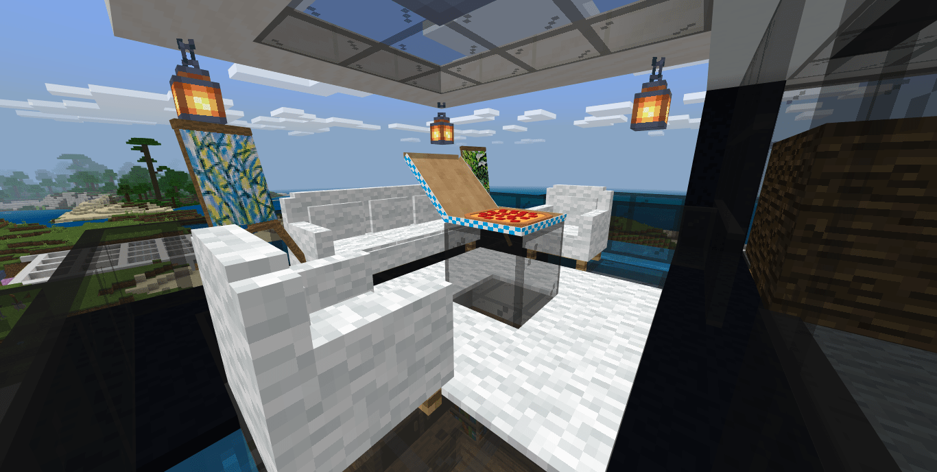 Screenshot of a balcony in Minecraft