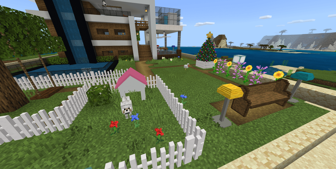 Garden decoration in Minecraft