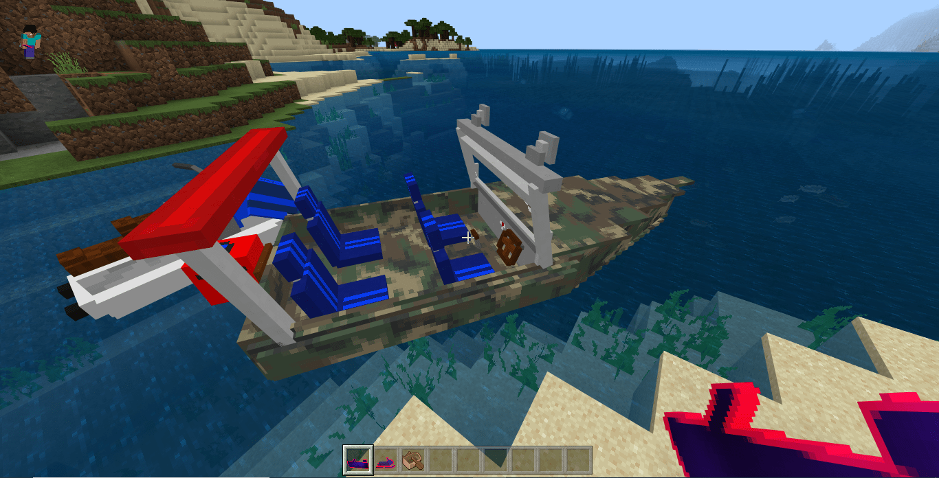 Мод Powerboats для Minecraft