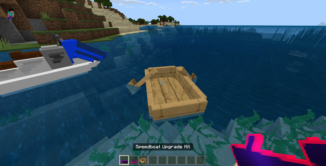 Мод Powerboats для Minecraft