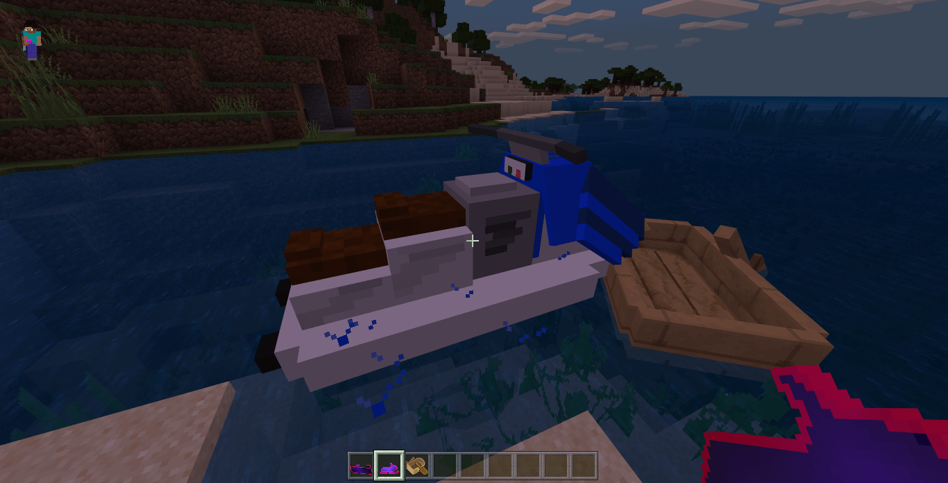 Мод Powerboats для Minecraft