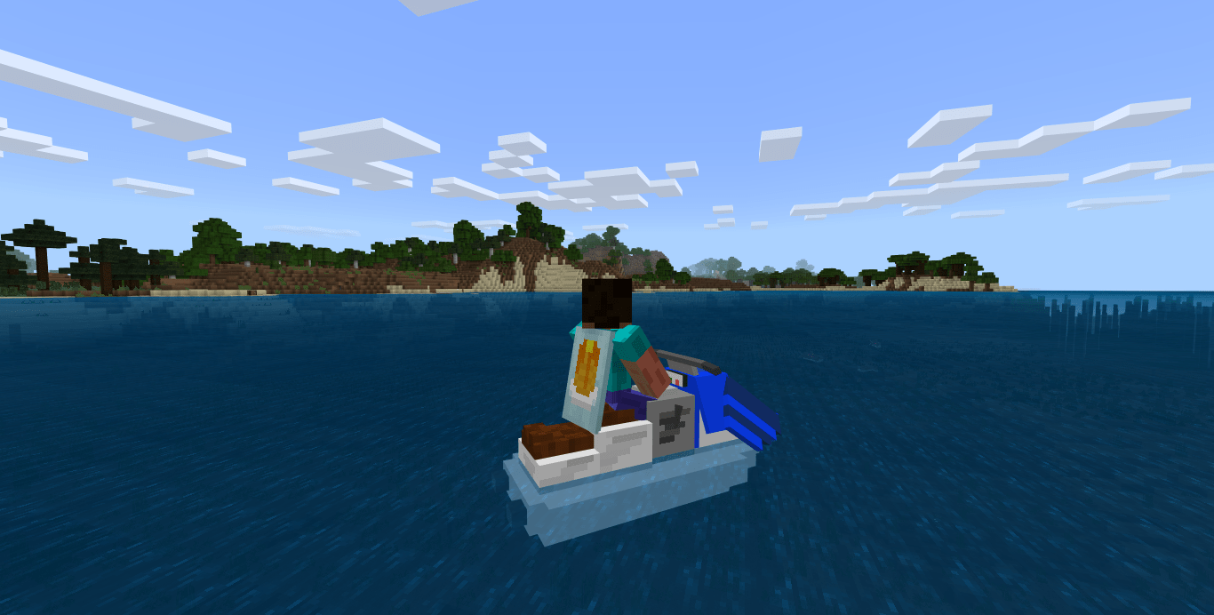 Мод Powerboats для Minecraft