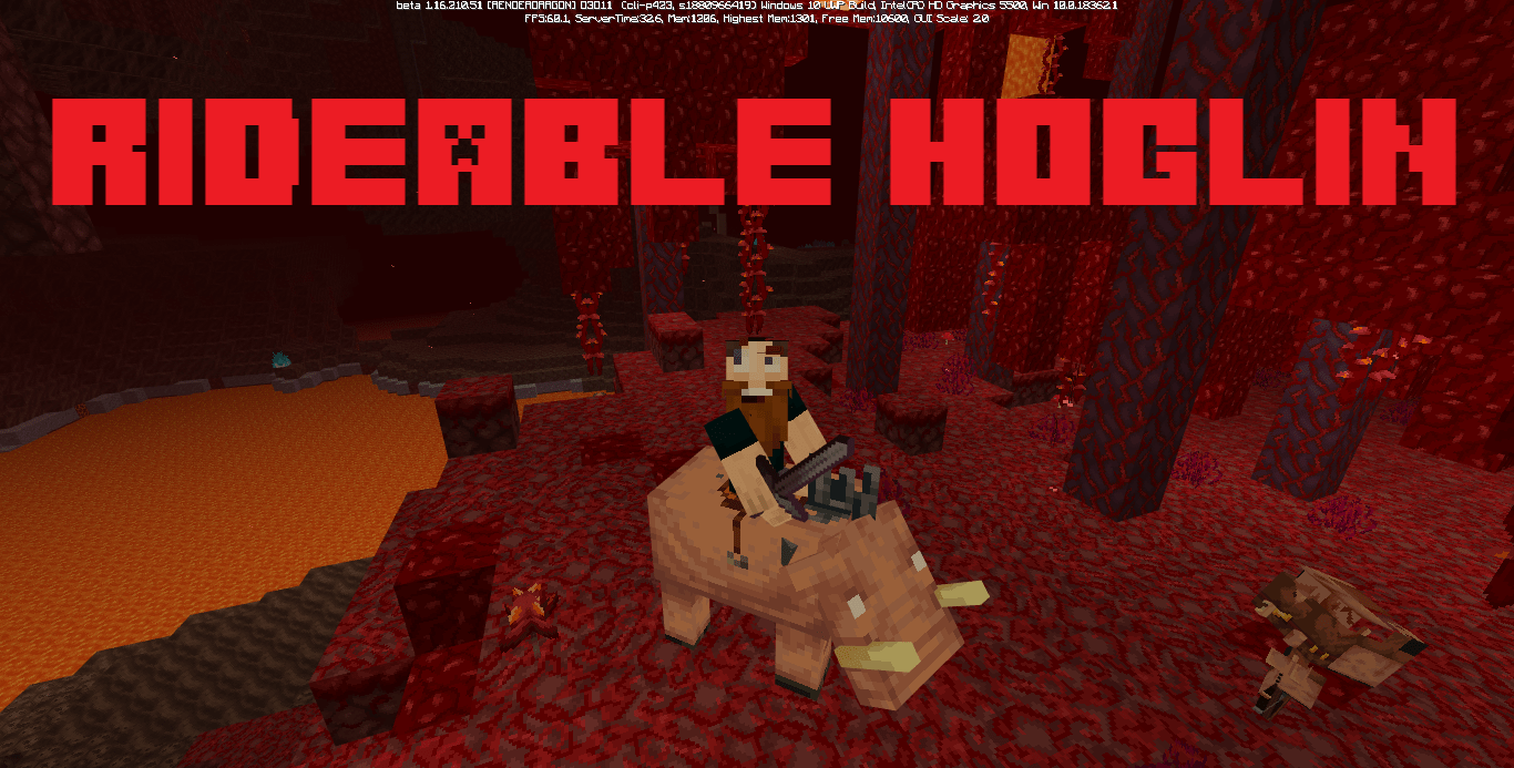 Mod: Rideable Hoglin