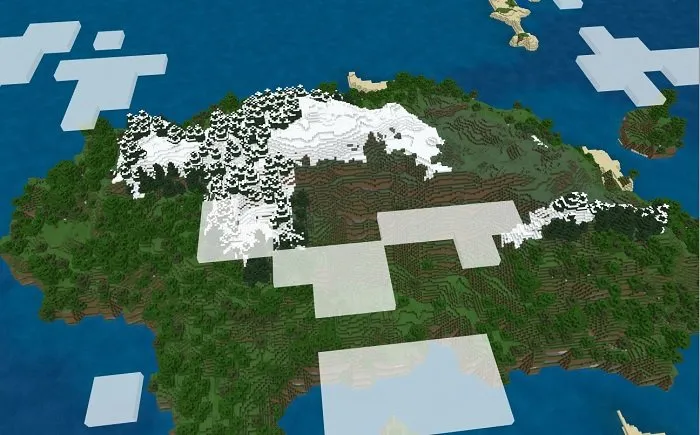 Seed: An island with a mountain