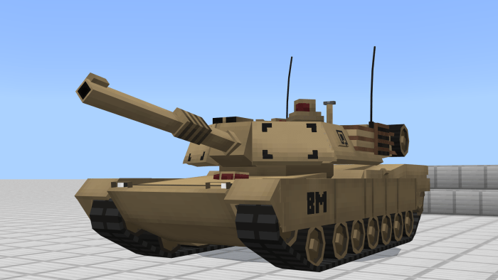 Mod M1A2 Abrams Tank For Minecraft PE