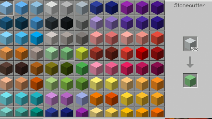 Minecraft Concrete Colours
