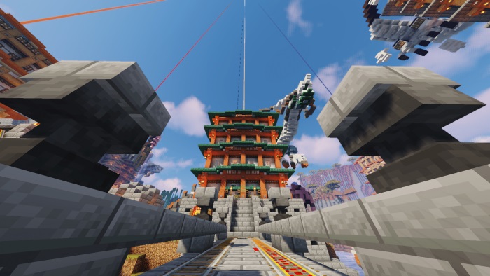 Потрясающее здание в Японском стиле в Minecraft