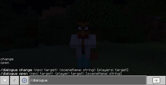 Команда dialogue в Minecraft