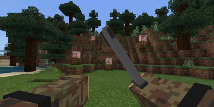 Скриншот боевого ножа в Minecraft