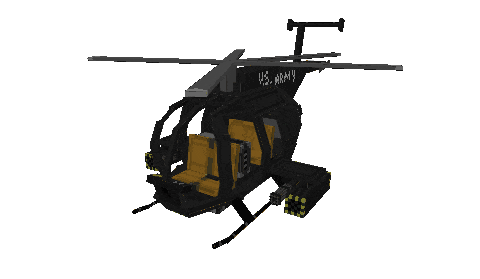 Анимация боевого вертолета в Minecraft