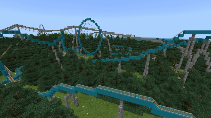 View of the roller coaster ride