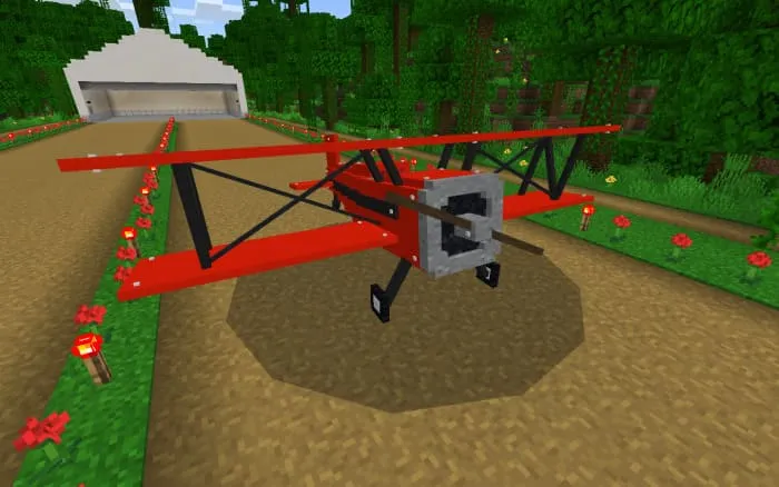 Plane made of red stone