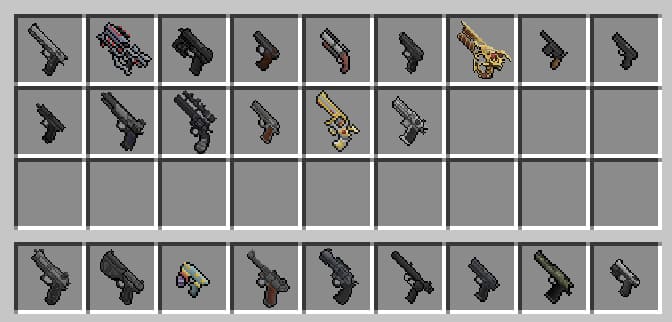 Пистолеты в Minecraft