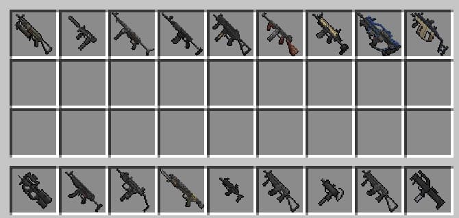 Пистолеты-пулеметы в Minecraft