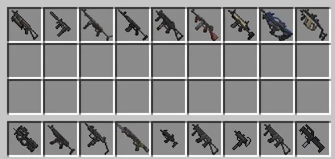 Submachine guns in Minecraft