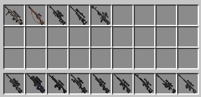 Sniper rifles in Minecraft