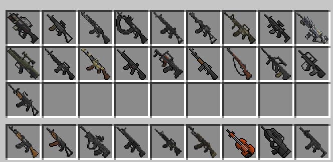 Assault rifles in Minecraft