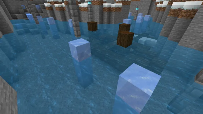 Parkour with water and ice