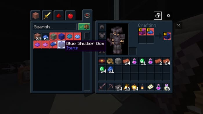 Dark Inventory interface