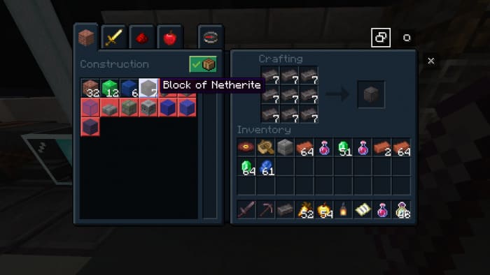 Dark workbench interface