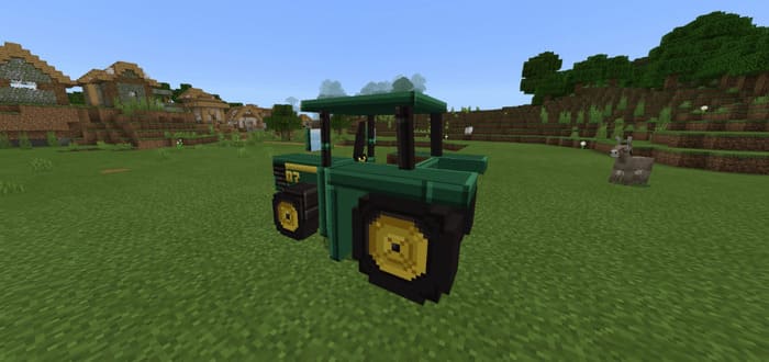 Вид трактора в Minecraft