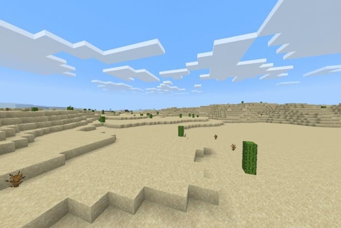 Мир из пустыни в Minecraft