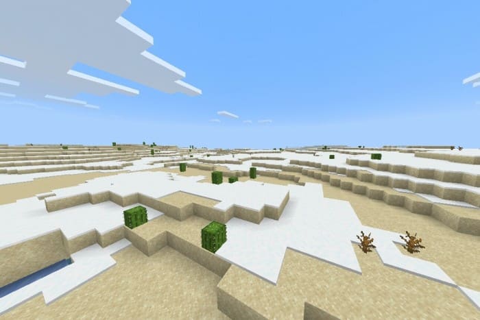 Снег в пустыне Minecraft