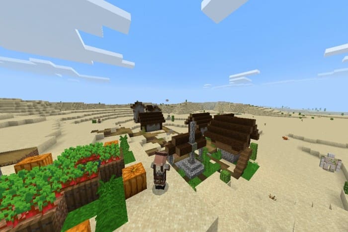 Деревня тайги в пустыне Minecraft