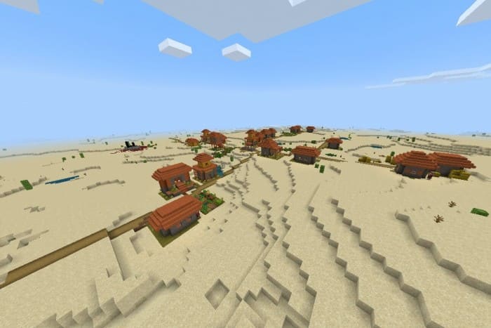 Деревня саванны в пустыне Майнкрафт