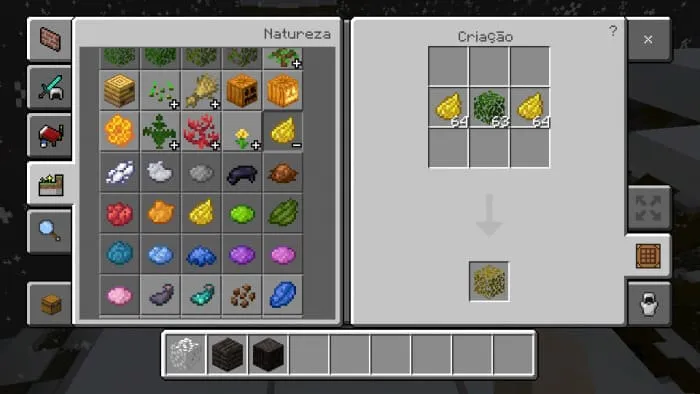 Crafting dark yellow foliage