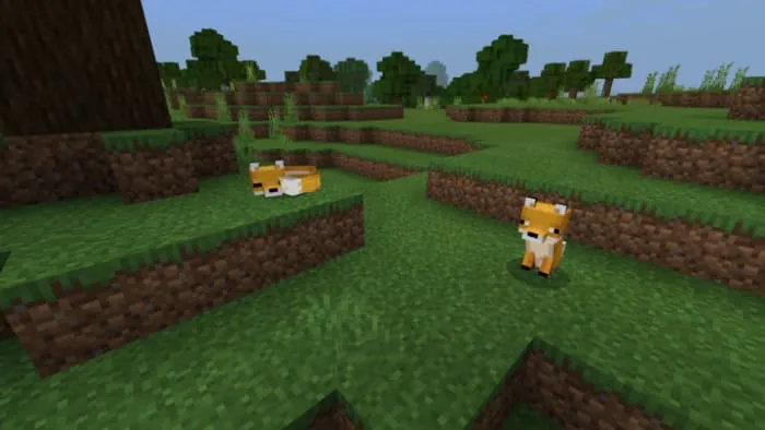 Male fox in Minecraft