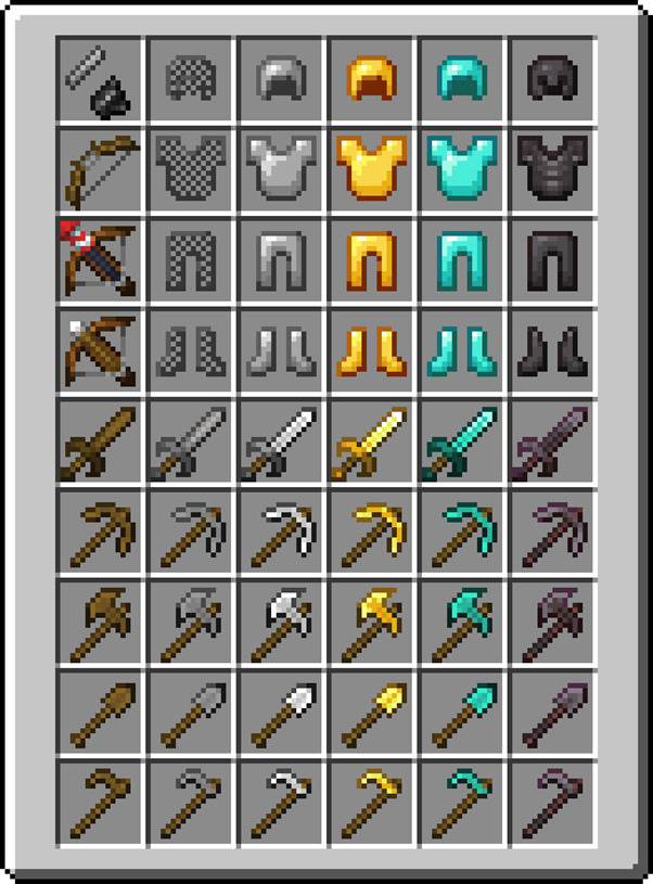 Updated tool and armor icons
