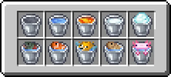 Updated bucket icons