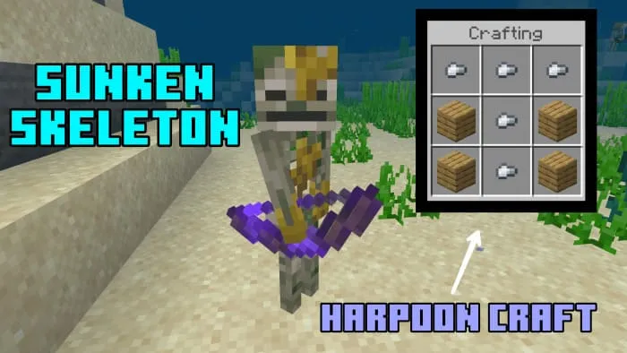The drowned skeleton in Minecraft